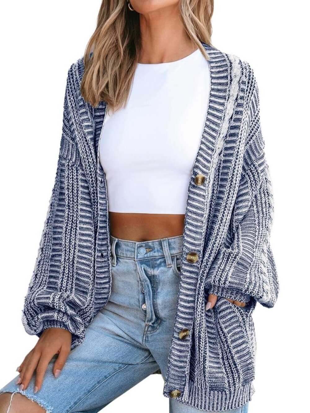 Women Cardigan Sweaters Oversized Grandpa Cardigan